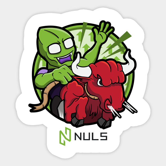 NULS Riding the Bull Sticker by NalexNuls